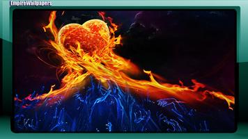 Fire And Ice Wallpaper Plakat