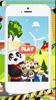 panda kochen Pizza Kinder Plakat