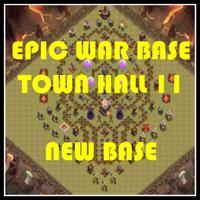 Epic War Base Town Hall 11 plakat