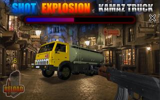 Poster Shot Explosion Kamaz Truck