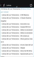 Los Temerarios Musica & Letras screenshot 2