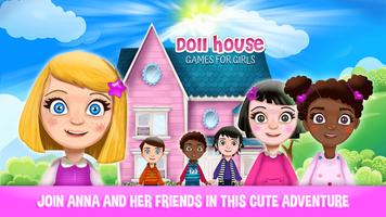 Puppenhaus Mädchen Spiele Plakat