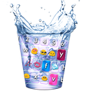 Glas Wasser Tastatur Design Mit Smileys APK