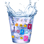Water Glass Keyboard and Emoji آئیکن