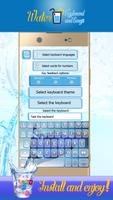 Water Glass Keyboard and Emoji پوسٹر