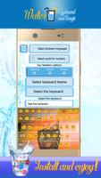Water Glass Keyboard and Emoji اسکرین شاٹ 2