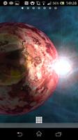Alien Planet Pink Red & Sun 3D poster