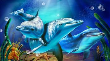 Dolphin HD Live Wallpaper الملصق