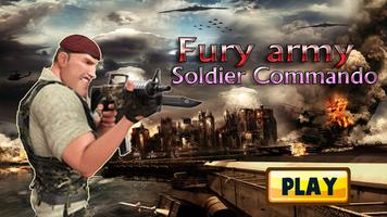 Fury Army Soldier Commando Affiche