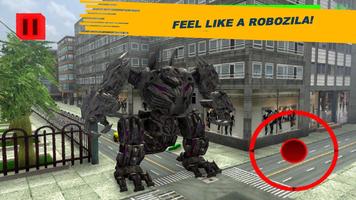 Futuristic Robozila Fighting 3D-poster