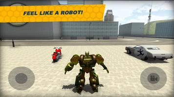 Futuristic Robot Driver 3D poster