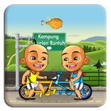 Little Twin Boys Upin-Ipin Bike Dash