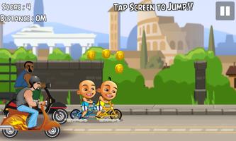 Little Twin Boys Upin-Ipin Bike Dash captura de pantalla 3