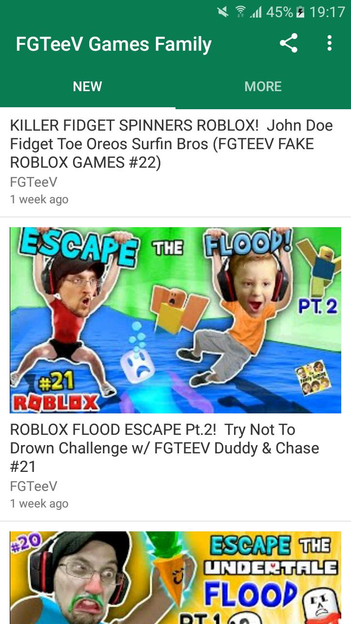 Fgteev Games Daily For Android Apk Download - funnel vision roblox flood escape