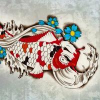 FISH TATTOO Wallpaper Affiche