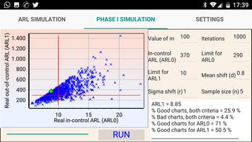 ARL Xbar control chart screenshot 1