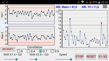 T2 Control Chart Simulator تصوير الشاشة 1