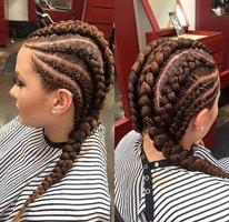 Braids hairstyles for black - African braids الملصق