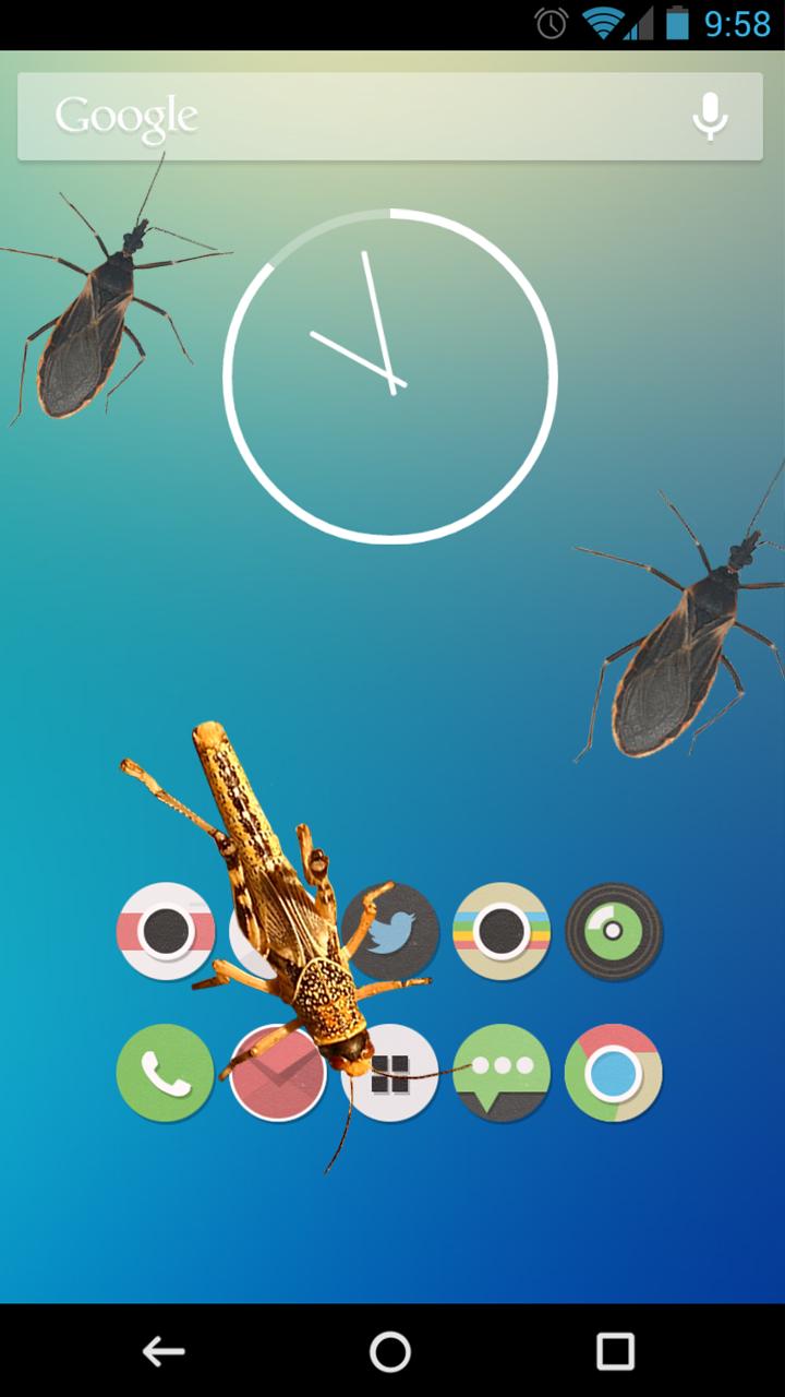 Бегающие тараканы по экрану