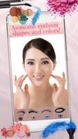 化妝貼紙 和 完美的眉毛照片蒙太奇: 虛擬美容院 圖片編輯器 截圖 3