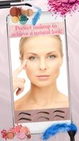 化妝貼紙 和 完美的眉毛照片蒙太奇: 虛擬美容院 圖片編輯器 海報