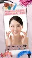 化妝貼紙 和 完美的眉毛照片蒙太奇: 虛擬美容院 圖片編輯器 截圖 2