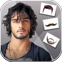 男士髮型設計軟件 同小鬍子貼紙 – 虛擬理髮店 APK 下載