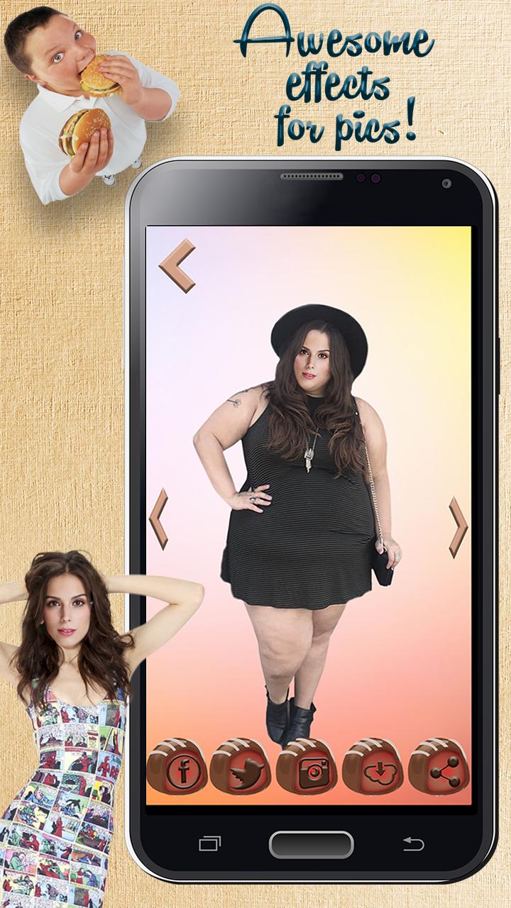 Android 用の デブ 体 肥満 シミュレーター 写真 加工 自撮り カメラ アプリ Apk をダウンロード