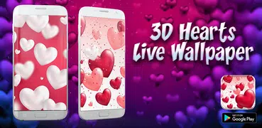 3D Hearts Live Wallpaper & Romantic Backgrounds