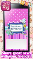 Baby Shower Cards for Girls: Greeting & Invitation Ekran Görüntüsü 1