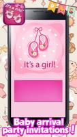 Baby Shower Cards for Girls: Greeting & Invitation capture d'écran 2