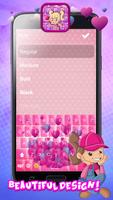 Cute Keyboards for Girls with Glitter Themes syot layar 1