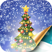 Árvore de Natal papel de parede animado com neve