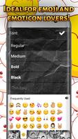 Clavier Emoji: Thème Noir et Blanc capture d'écran 1