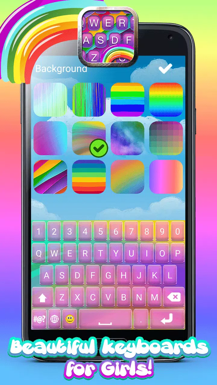 Descarga de APK de Tema de teclado de arco iris con fondos de colores para  Android