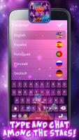 Espaço tema de teclado e fundos de galáxia imagem de tela 1