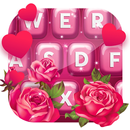 Pink Rose Valentine Keyboard Theme APK
