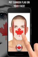 Canada Flag-Face Masquerade Cartaz