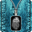 fake fingerprint zipper lock simgesi