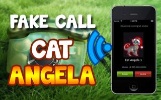 Fake Call Cat Angela الملصق