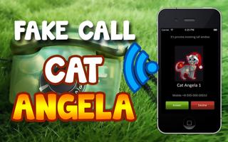 Fake Call Cat Angela capture d'écran 2