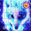 APK Neon Wolf Keyboard Emoji