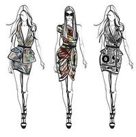 fashion design flat sketch screenshot 1