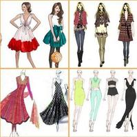 fashion design flat sketch स्क्रीनशॉट 2