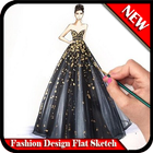 Fashion Design Flat Sketch icon