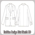 Fashion Design Flat Sketch HD icône