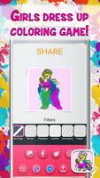 Fashion: Girls Coloring Games پوسٹر