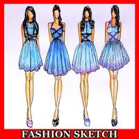 Fashion Sketch Designs Affiche