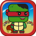 ninJA Bike hiLL Racing Turtle Kids Game आइकन