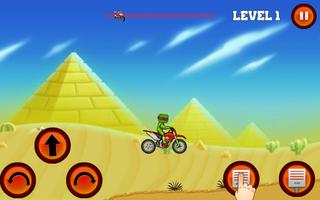 ninJA Bike hiLL Racing Turtle Kids Game स्क्रीनशॉट 1